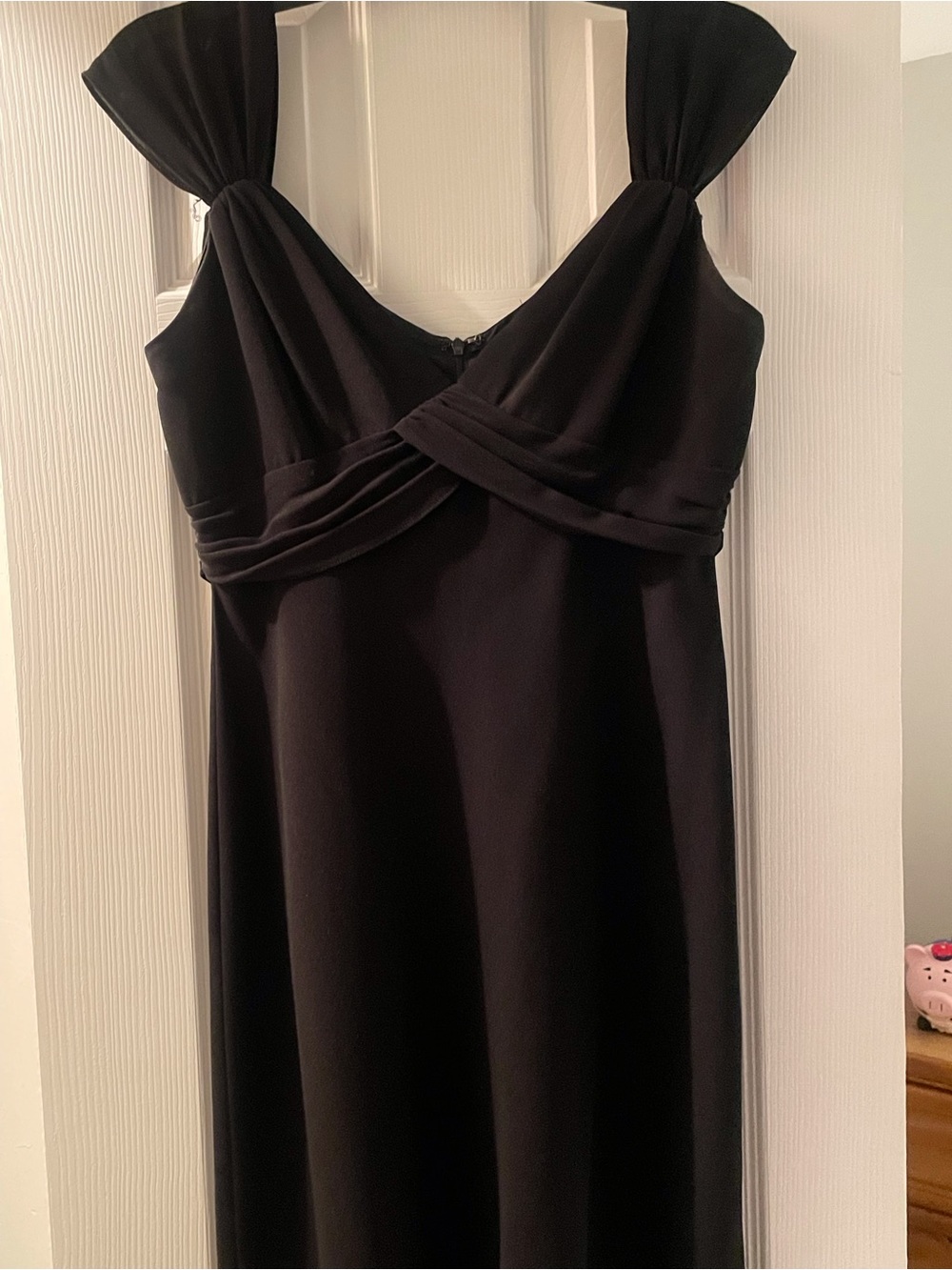 Jones New York Black Strapless Twist-Front Dress